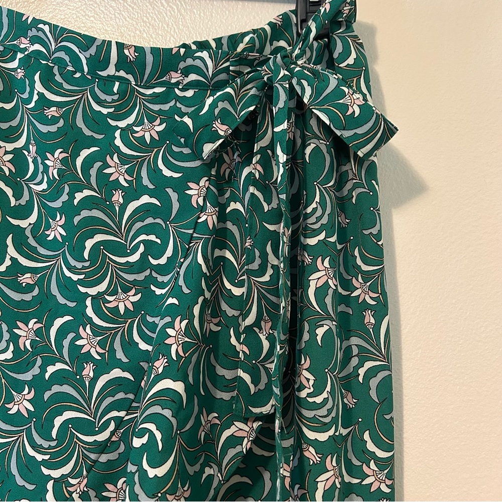 Max Studio Green Floral Maxi Wrap Skirt - Picture 2 of 6